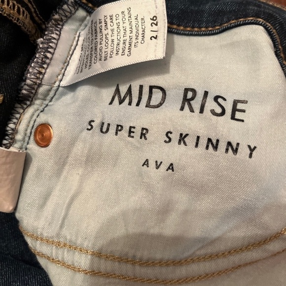 Lucky Brand Ava Mid Rise Super Skinny Jeans Womens 2 / 26 Blue Stretch - Picture 9 of 9